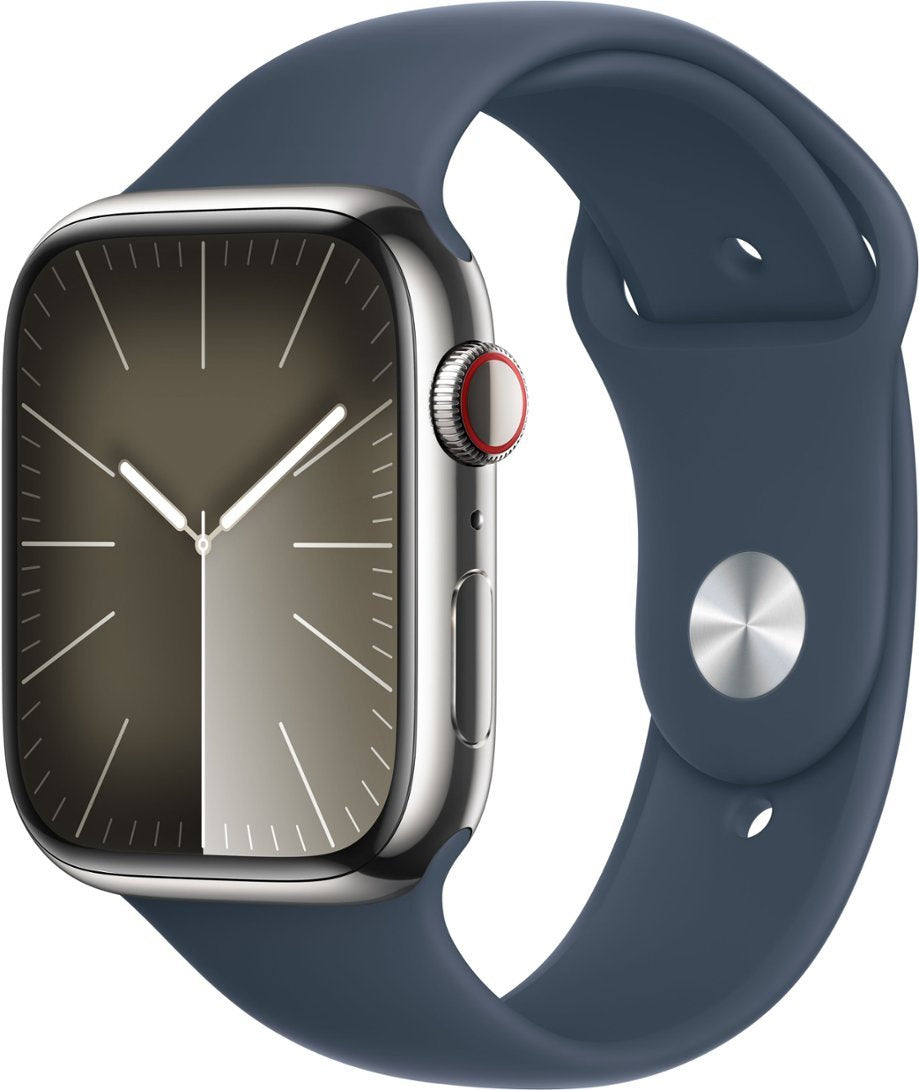 Apple - Watch Series 9 45mm Stainless Steel Case (Cellular) (New)