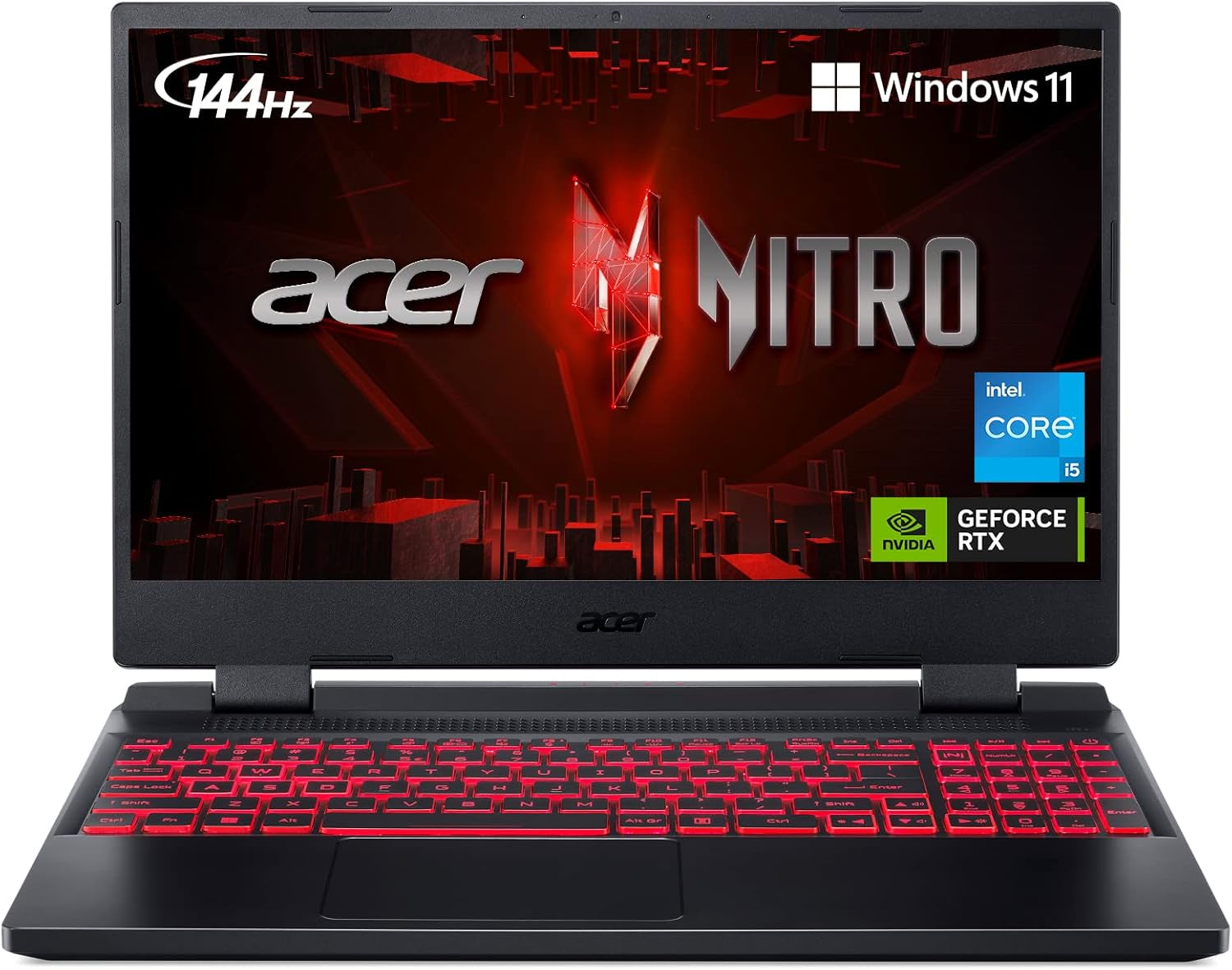 Acer - Nitro 5 15.6" FHD Gaming Laptop - Core i5-12500H - RTX 3050 Ti - 16GB SSD - Black (Brand New)