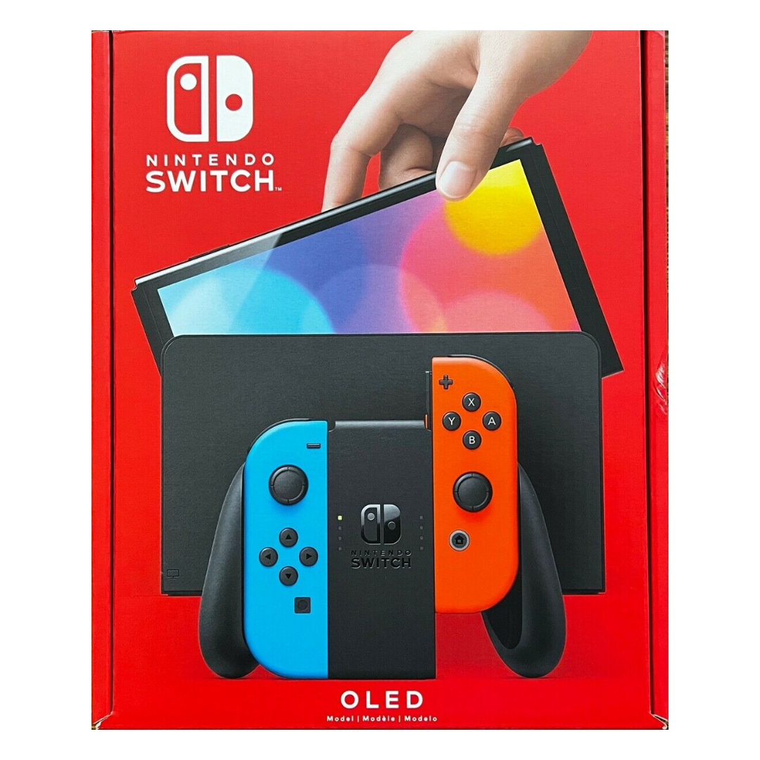 Nintendo Switch - OLED Model w/ Neon Red & Neon Blue Joy-Con (US Version) (Opened Box)