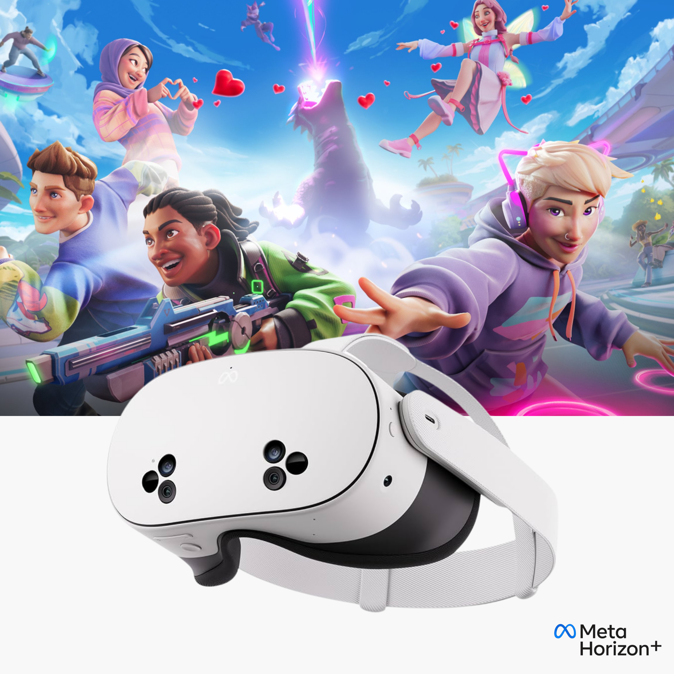 Meta - Quest 3S Dive into Mixed Reality and a 3-Month Trial of Meta Horizon+ Included (Brand New)