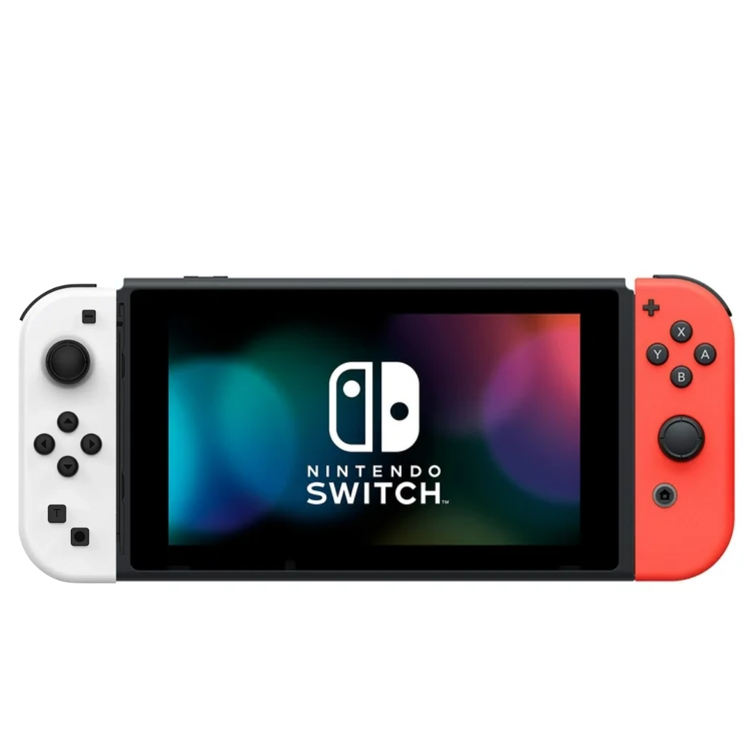 Nintendo Switch - V2 with Red and White Joy-Con HAC-001(-01) (No Dock) (Pre-owned)