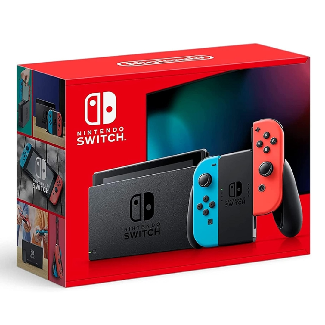 Nintendo Switch - V2 with Neon Blue and Neon Red Joy-Con HAC-001(-01) US Version (Opened Box)