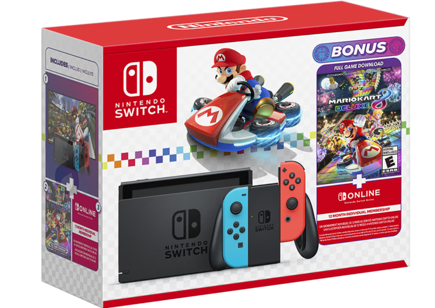 Nintendo Switch - Mario Kart 8 Deluxe Bundle (Opened Box)