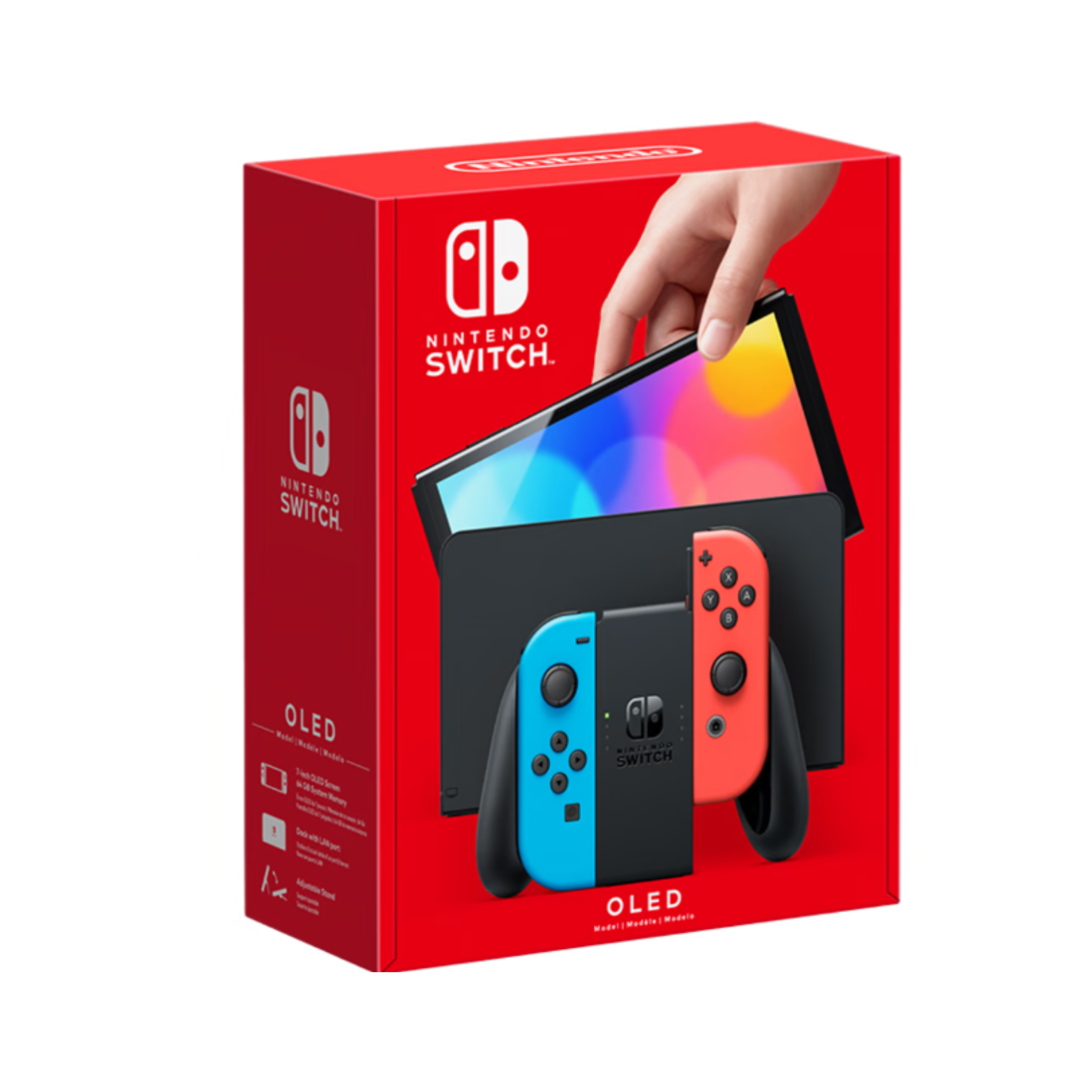 Nintendo - Switch OLED Model w/ Neon Red & Neon Blue Joy-Con (Japan Version) (Brand New)