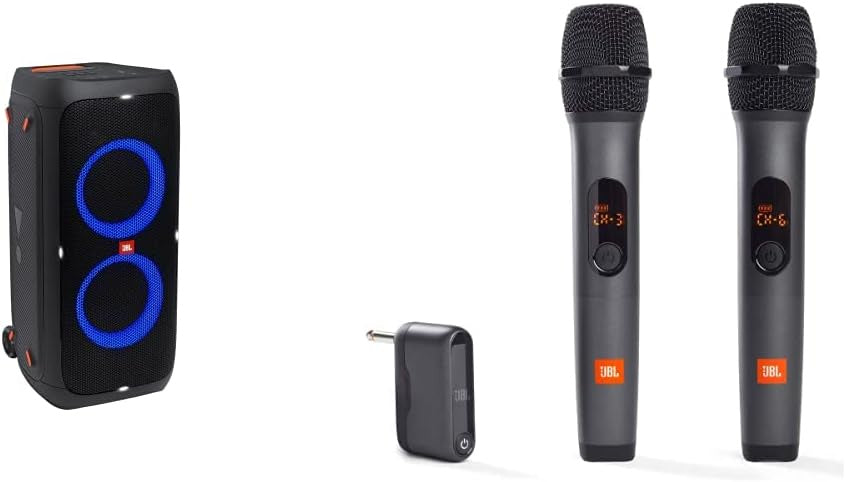 JBL - Partybox 310 Portable Party Speaker + JBL Wireless Two Microphone System (Brand New)